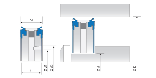 grove dimensions of the rod seals