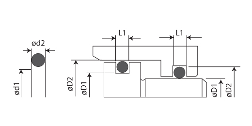 grove dimensions of the rod seals
