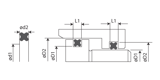 grove dimensions of the rod seals